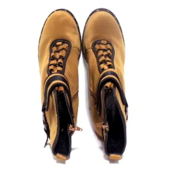 Stylish-18 by Pazzle Women’s Side Zip Ankle Booties in Tan – Size: 10 - Picture 5 of 10